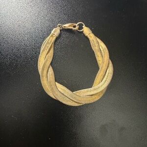 vintage Avon braided herringbone chain bracelet,